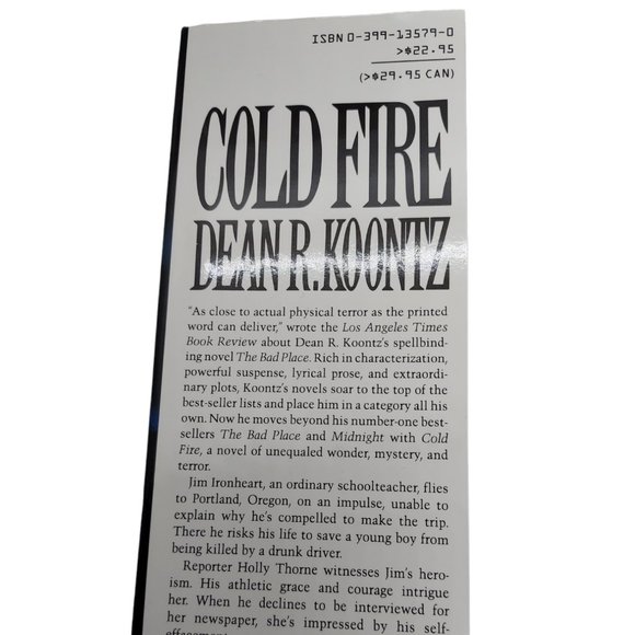 Dean R. Koontz Cold Fire Hard Cover Book - Picture 4 of 4